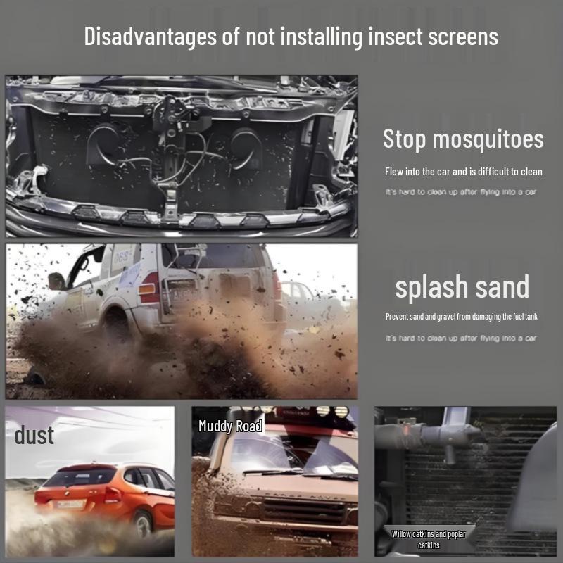 Mercedes-Benz GLC 300L/260L Water Tank Guard: Mesh, Grille, Condenser Cover & Insect Repellent.