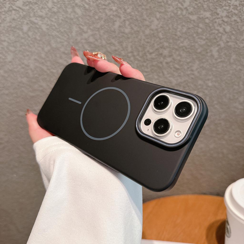 Подходит для чехла для мобильного телефона iPhone16 MagSafe с магнитной адсорбцией Apple 14promax Матовый чехол с полным покрытием и защитой