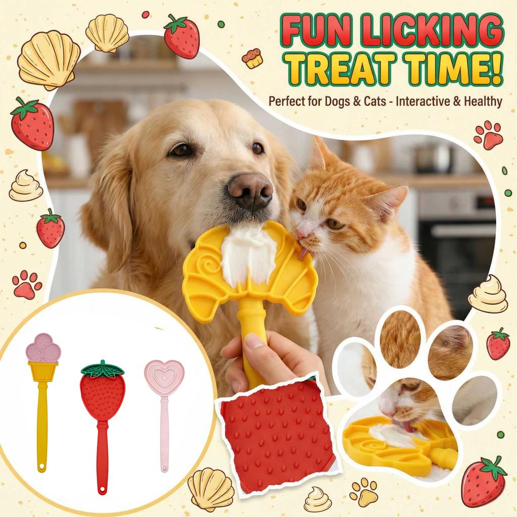 Pet Licking Stick Pet Silicone Fun Licking Toy Stick