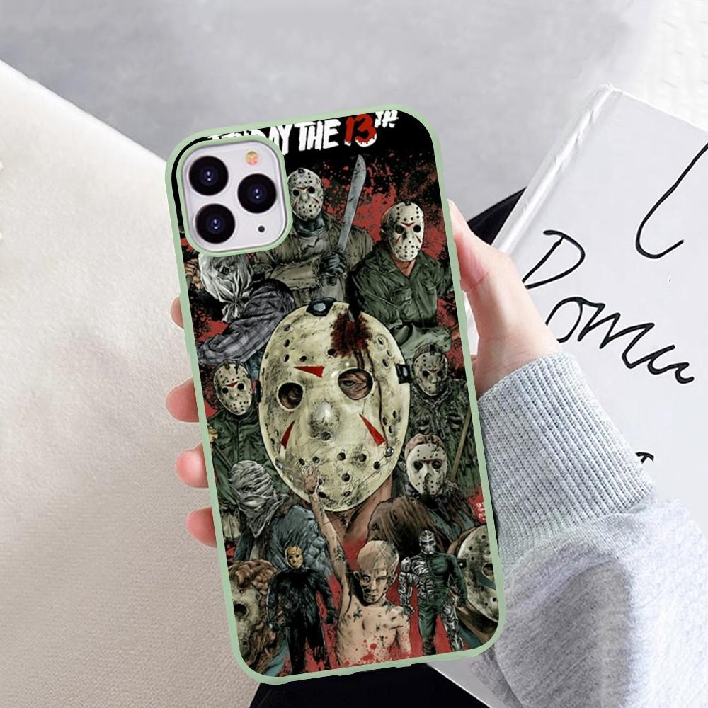 Чехол для телефона J-Jason V-Voorhees для iPhone 14 11 12 13 Mini Pro Xs Max 8 7 6 6S Plus X XR Сплошной чехол конфетного цвета