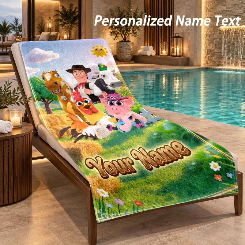 La Granja de Zenón Custom Name Beach Towel Large Soft Towel for Indoor Bathroom Outdoor Beach