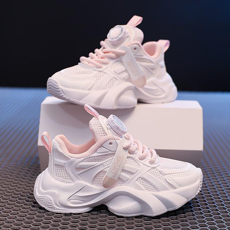 Youth style shoes Girls Lightweight Breathable Mesh Sneakers Kids Winter Outdoor Walking Running Shoes
