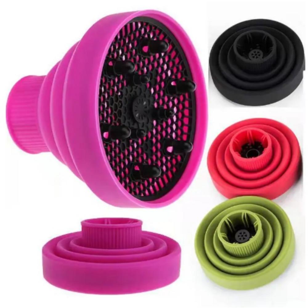New 1PC Foldable Silicone Hairdryer Diffuser Cover Temperature Resistant Silica Hairdressing Curly Styling Hair Care Salon Tool
