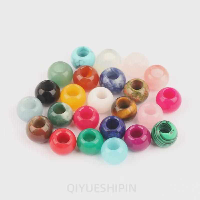 Natural Agate Large Hole Beads - Jewelry Accessories for DIY and Handmade Creations