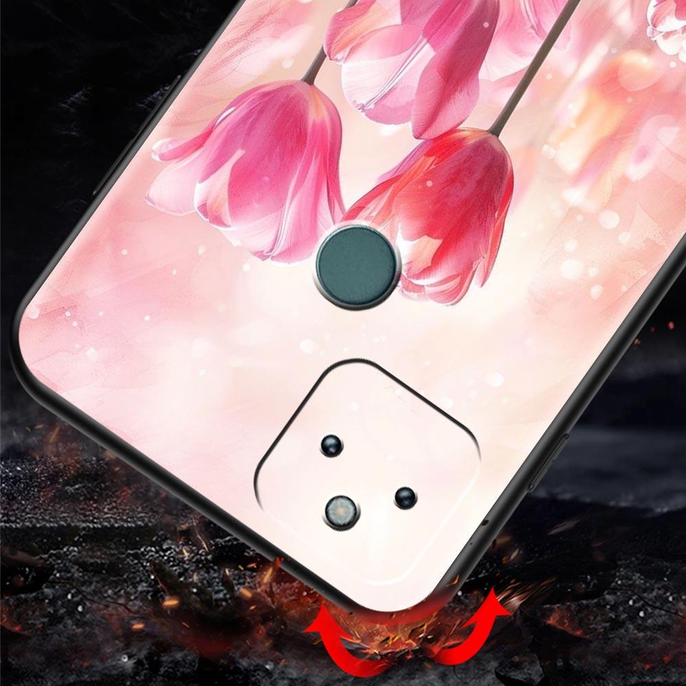 Phone Case Cover for Google Pixel 10 9 8 7 6 7A 6A Pro Shockproof Soft TPU 10 9 Pro XL Shell Capas Fundas Cartoon Flower Coque