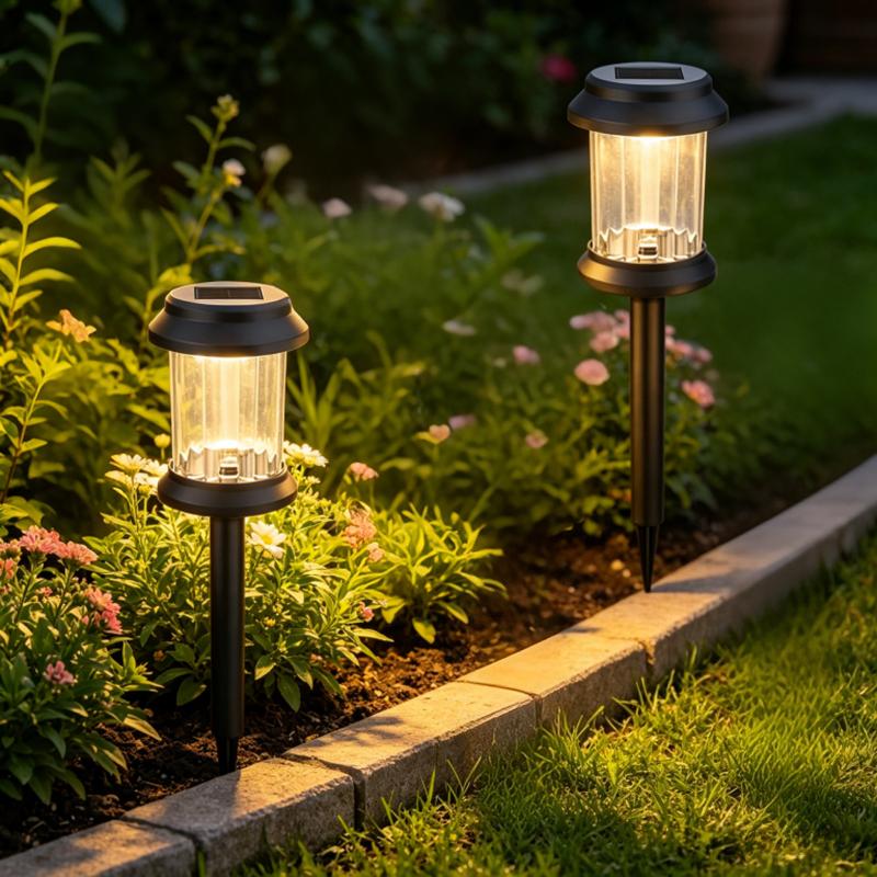 Solar LED Lawn Stake Lights Outdoor Waterproof Landscape Decorative Spike Lamp for Garden Patio Yard Lawn