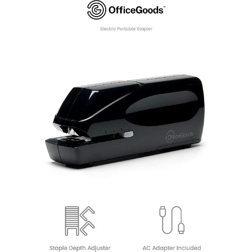 OfficeGoods Liberty Pro Electric Stapler - Heavy Duty Staples Up to 25 Papers - Easy to Load Standard Staples - Battery Operated - Perfect for Home