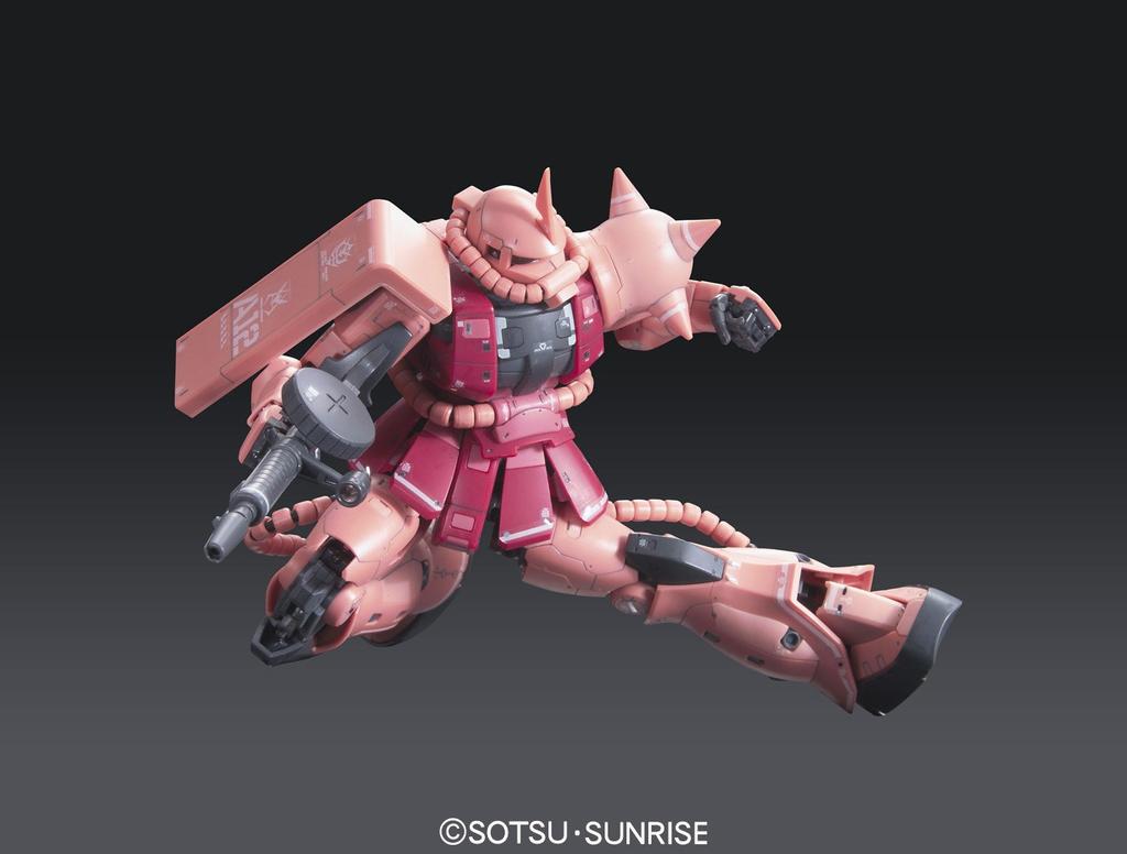Пластиковая модель мобильного костюма RG Gundam Zaku MS-06S Char's 1/144 с цветовой кодировкой