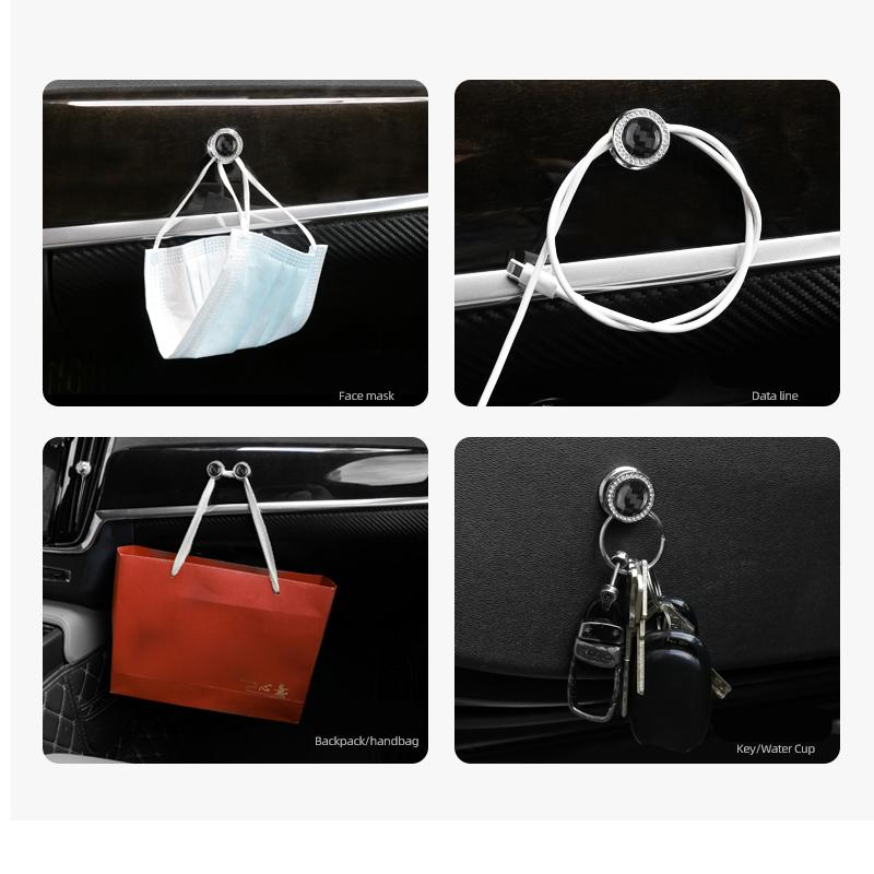 For Volvo XC60 S90 XC90 S60 V60 S80 V90CC XC40 V40 Xc70 Xc50 C30 C40 V50 V70 Car Hook Decoration Interior