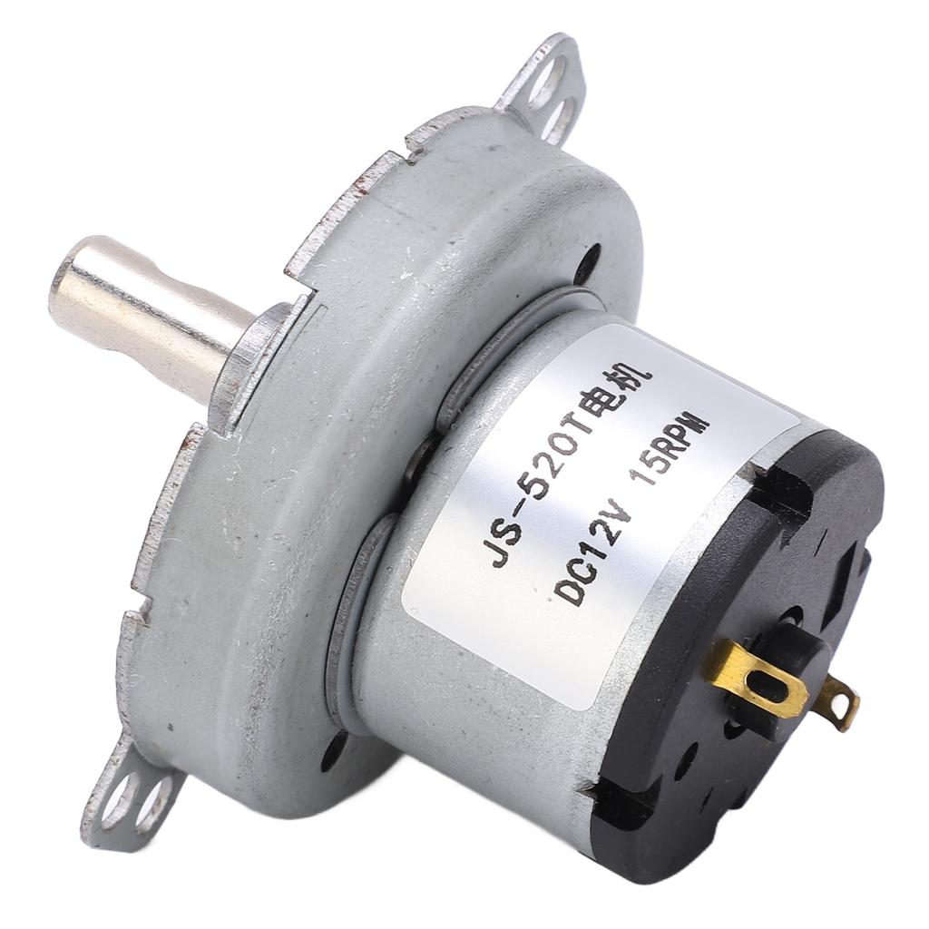 JS?520T DC Geared Motor Durable 12V 15RPM Gear Reducer Motor for Electronic Products