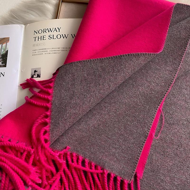 Keep It for Yourself, Feel Soft Sister Scarf, Women's Winter Versatile Double-sided Solid Color Scarf, Long Thickened Warm Shawl