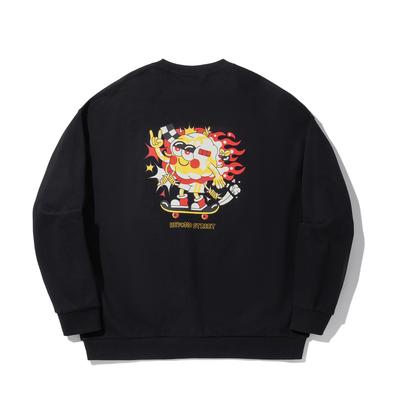 Li Ning Sam Taylor Художник Лимитированная Серия Принт Буквы Круглый Вырез Удобный Дышащий Свободный Свитшот Мужской свитшот Черный AWDV713-3