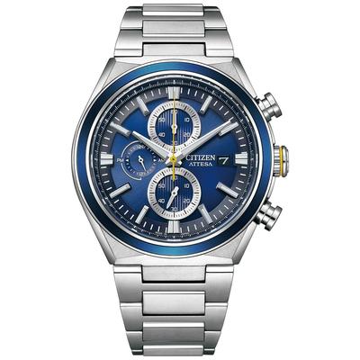 Часы CITIZEN ATTESA Синие Eco-Drive Мужские CA0837-65L