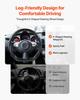 Steering Wheel for 2008-2020 Nissan 370Z, Carbon Fiber Steering Wheel D-Shaped Flat-Bottom, Leather Grip with Non-Slip Texture & Precise Stitching,