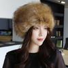 New Autumn and Winter Warm Hat Basin Hat Fashion Ear Protection Hat Flat Top Hat Trendy Outdoor Thickened Plush Hat Women's Hat