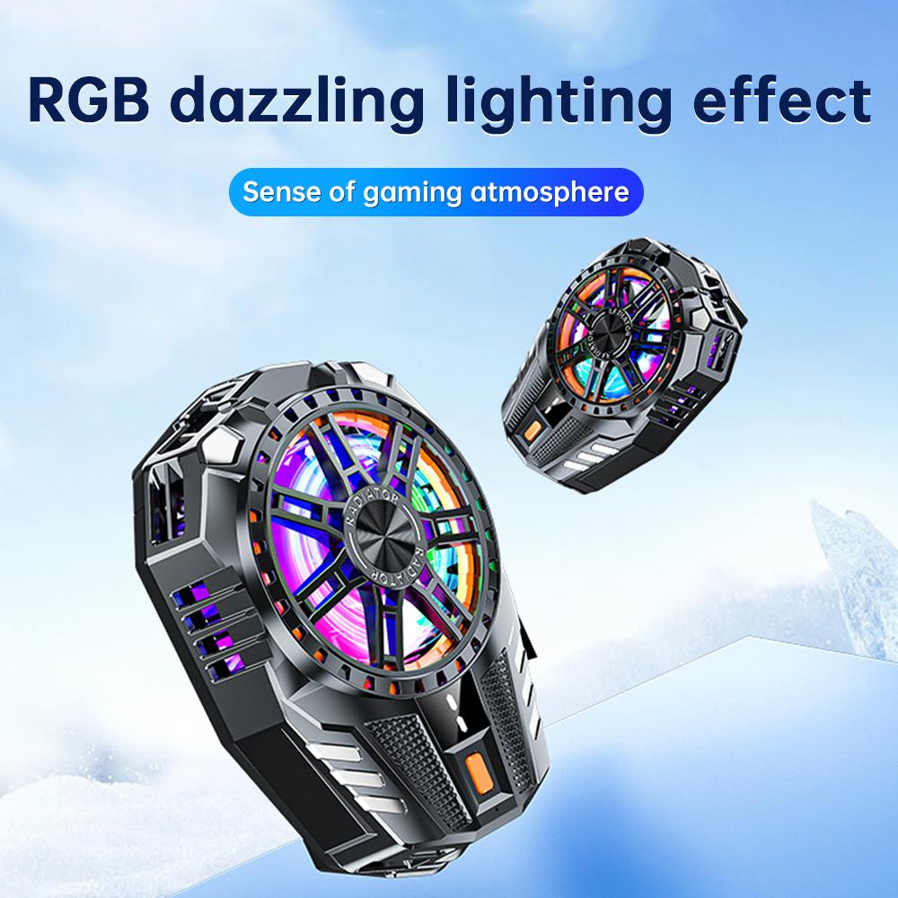 Перезаряжаемый вентилятор рассеивания тепла для мобильного телефона, универсальный игровой радиатор охлаждения с задним зажимом для iPhone, Samsung, Xiaomi, Huawei