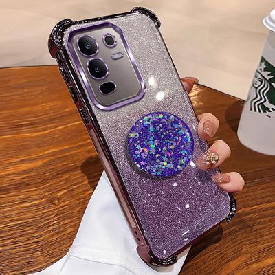 Для infinix Note 50 Pro Plus 50X 50S Hot40i Tecno Spark 20 pro C Go 2024 Чехол с держателем Противоударная Полная защита Блестящая крышка