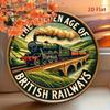 Металлическое Настенное Искусство Винтажный Паровоз Знак British Railways для Любителей Поездов и Пабов