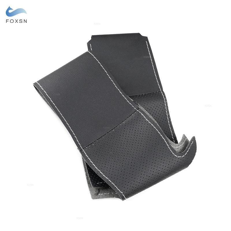 Перфорированная кожаная микрофибра Автоаксессуары Интерьер Накладка на руль с креплениями Для Volvo V40 XC60 S60 LV60 S80L