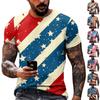 Independence Day Print - Men's Printed Casual Round Neck Short Sleeved T-shirt