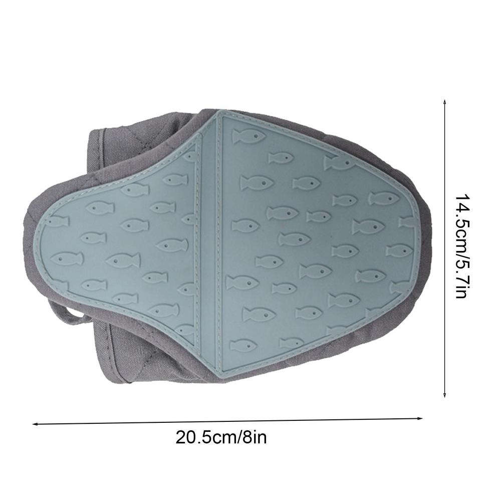 1 шт. Хлопок Силиконовый зажим для перчаток для духовки Кухонные принадлежности для выпечки Микроволновая печь Специальные перчатки Теплоизоляция для духовки Противоожоговый коврик