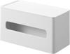 Yamazaki Jitsugyo Compact Tissue Wet Sheet Case White X D11 X Tower Tissue Holder Tissue Box 2040 (Yamazaki) Double-sided & Approx. W21.7 H11.8cm