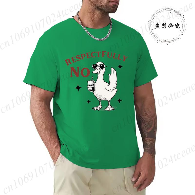 Summer Men's Tee T-shirt with Today I'm A Serious Goose Print T-Shirts Clothing Funny Sarcastic Tops Tees Daily Weekend Gifting