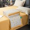 Summer Thin Quilt Bed Sheet Pillowcase 4pcs Bedding Set Home Textiles Soft Double Blanket Print Air-conditioning Quilt Washable
