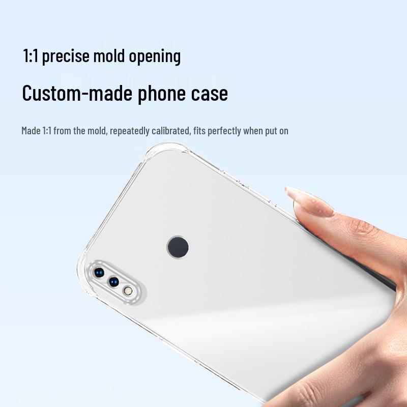 Huawei Enjoy 9 Plus/9s Transparent Anti-drop TPU Phone Case with Air Cushion Corners