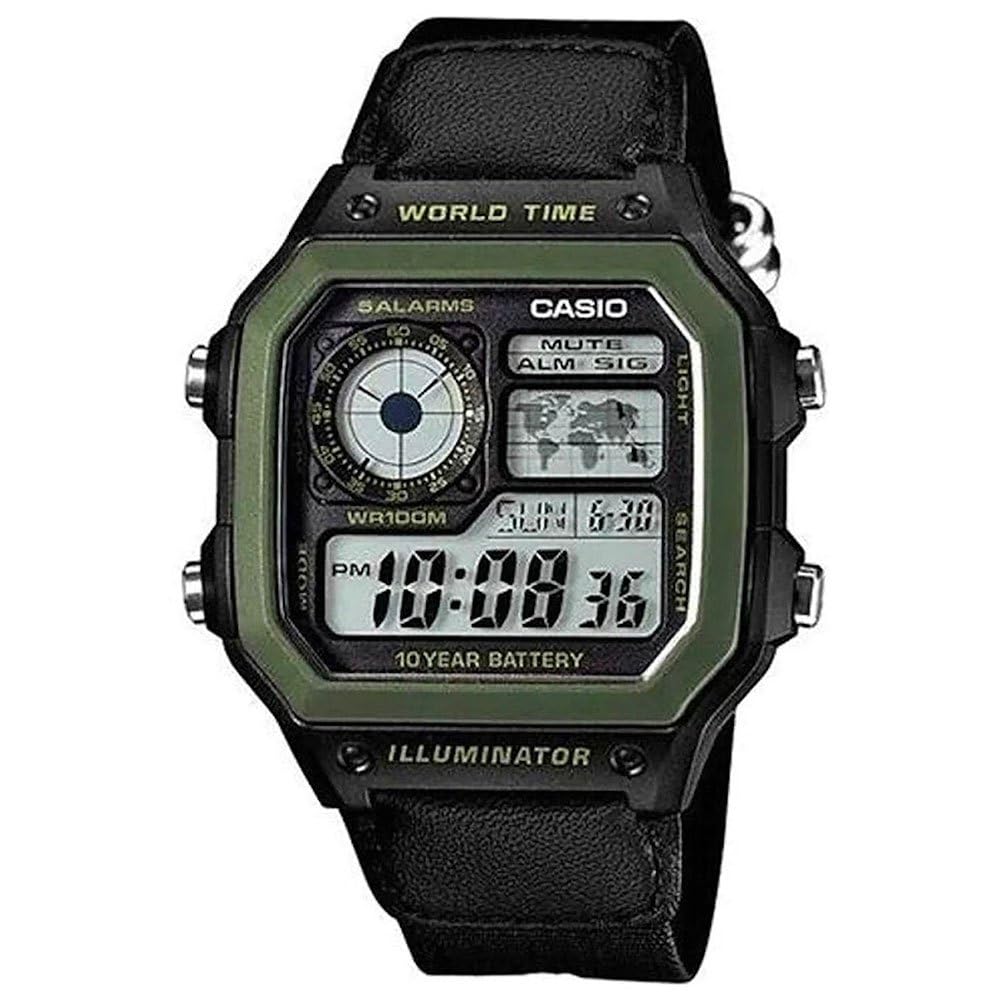 Casio Цифровые часы AE-1200WHB-1B Мужские