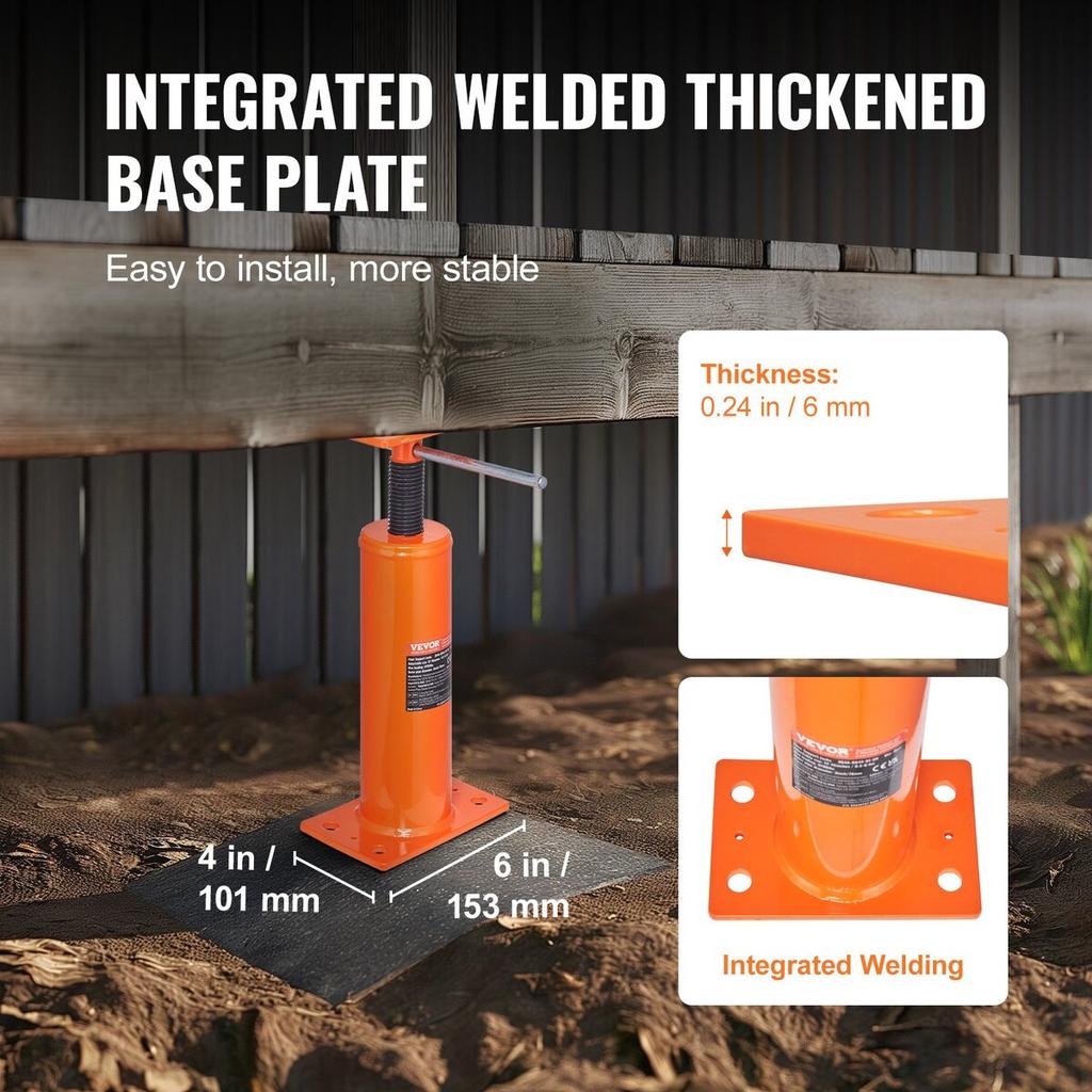 Adjustable Floor Jack Post House Floor Leveling Lift 12"-16" Height Range
