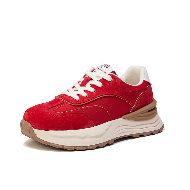 Новые толстоподошвенные, увеличивающие рост, универсальные, ретро кроссовки для папы, повседневные спортивные женские туфли