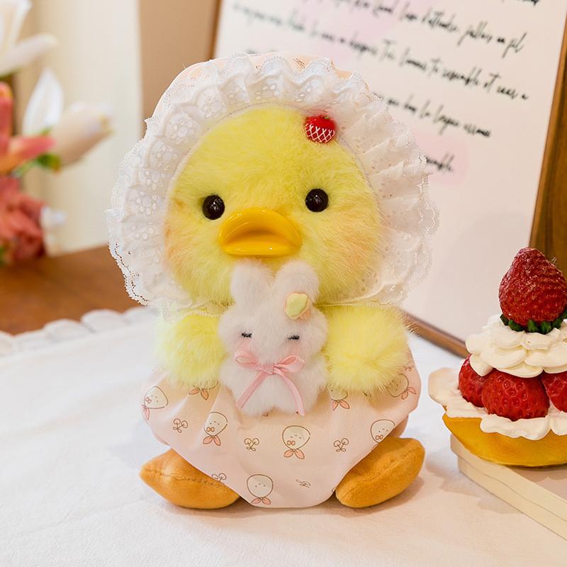 Мягкая игрушка Утка в платье Для детей Малышей Мягкая кукла Животное Подарок