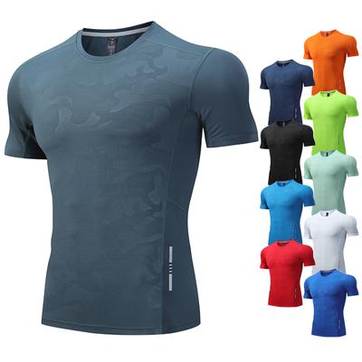 Мужская футболка для бега Dry Fit, топы для фитнеса, компрессионная футболка для спортзала из полиэстера, спортивная футболка для тренировок на открытом воздухе, одежда для тренировок Muscle Fit