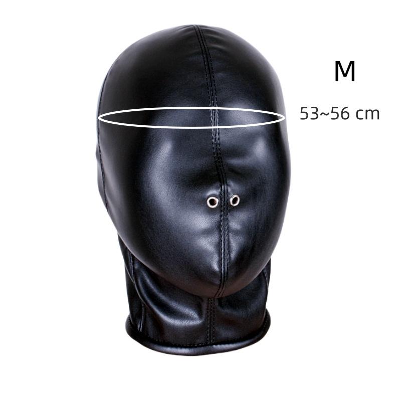 Sexy Leather Zipper Head Hood with Fetish Slave Bondage Mask Costume for Couples BDSM Cosplay Restraint Flirting Sex Toy