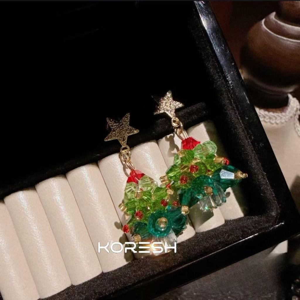 Серьги-пусеты Atmosphere Flash Diamond Pink Star и кольцо «Олень» с оранжевым бриллиантом