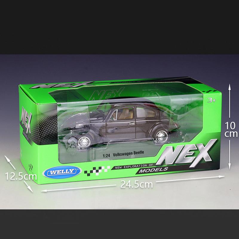 Масштаб 1/24 Welly Volkswagen Beetle, модель автомобиля из сплава, литье под давлением, металлические игрушечные автомобили, модель автомобиля, коллекция высокой имитации, детские подарки