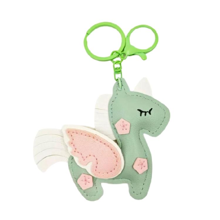 Стильный брелок с мотивом летящей лошади, изготовленный из качественной ПУ кожи, многофункциональный аксессуар для мужчин и женщин, подарок