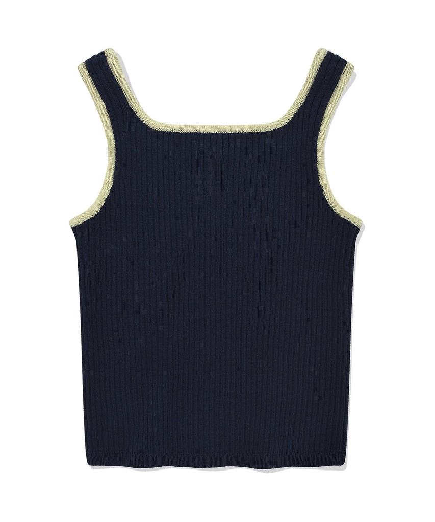 COVERNAT WOMAN Rib Sleeveless Knit Navy