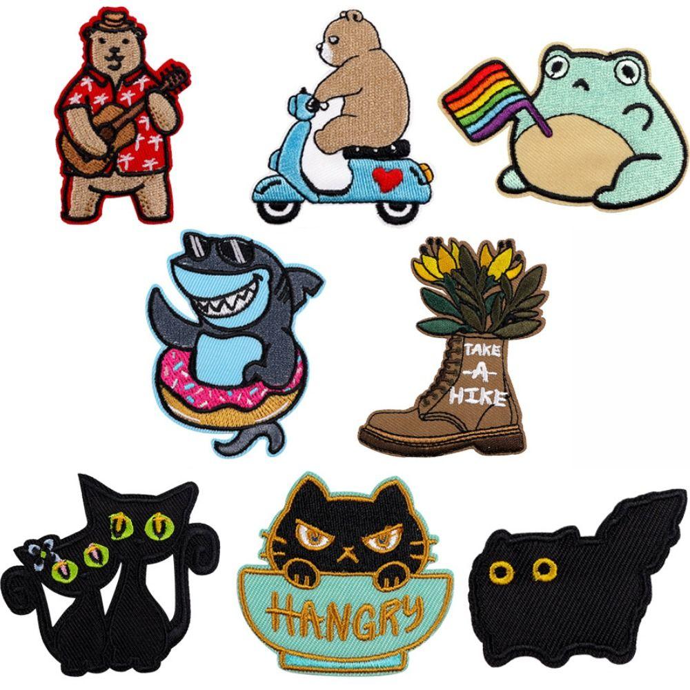 Applique Cat/Animals Patch Sewing Clothing Thermoadhesive Patches Cute Iron on Patches