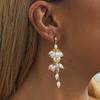 Fashionable Gold 2023 Plated Geometric Tassel Earrings With Faux Pearl For Women