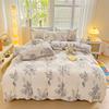 Flowers Bedding Set with Pillowcase Bed Sheet Single Full Size Bed Linen Washed Cotton Duvet Cover Set Queen/King Double Size