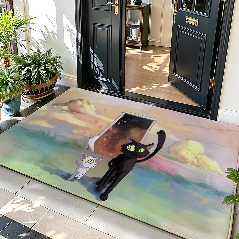 AnimeFilm S-Suzume Floor Mat Soft Flannel Floor Mat Suitable for Entryways, Living Rooms, Bedrooms, and Bathrooms