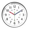 Colorful Early Education Wall Clock Round Mute Electronic Color Clock Minimalist Punch-free Learning Wall Hanging Clock Home