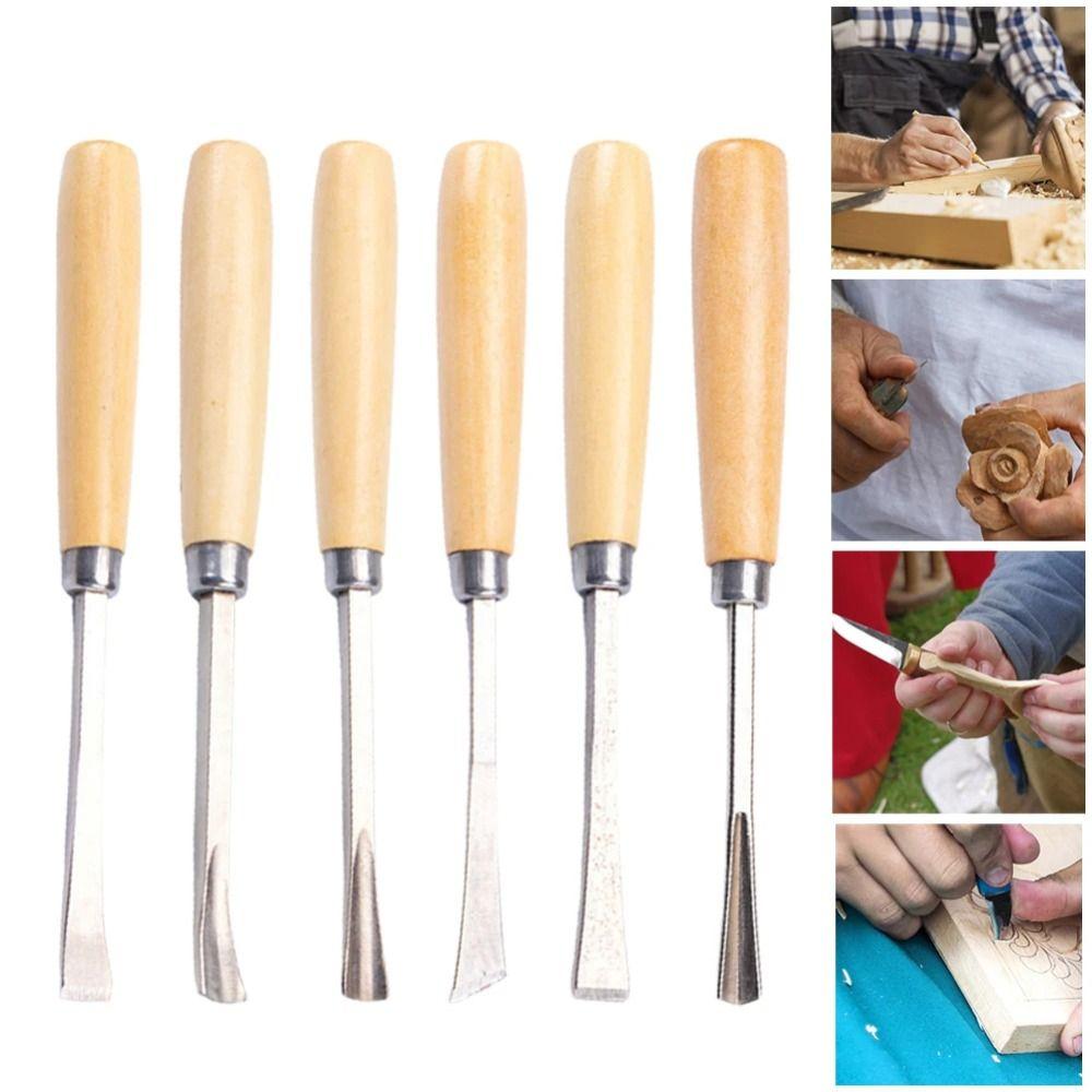 6 шт DIY резьба по дереву стамески стальные деревянные стамески новые инструменты для резьбы по дереву