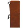 Rustic Mailbox with Storage 30 x 20 x 55 cm Weatherproof Steel