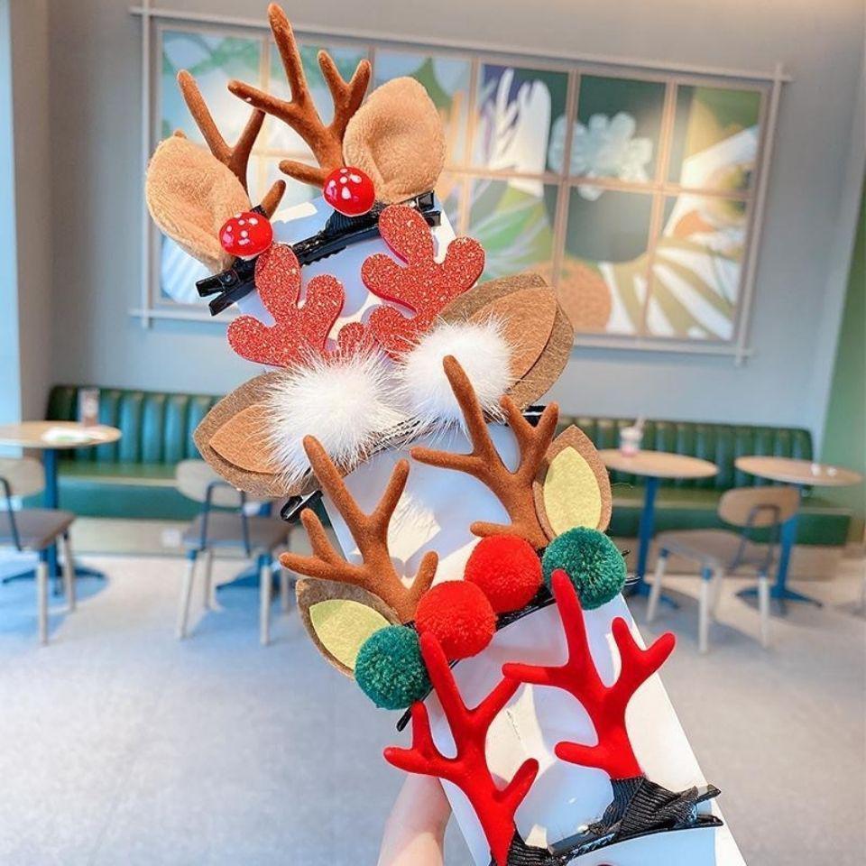 2024 Рождественская заколка для волос в виде оленьих рогов для детей