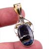 Natural Pietersite Gemstone 925 Solid Sterling Silver TwoTone Pendant 1.75" b6H85
