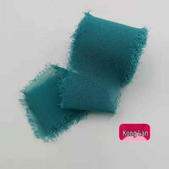 Chiffon Ribbon Bow with Frayed Edges for Weddings and Floral Arrangements