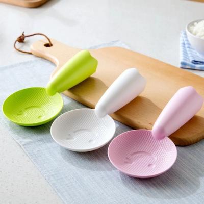 Пластиковая антипригарная ложка для риса с изображением смайлика, лопатка для риса, совок для приготовления пищи, напольный совок для риса, кухонная утварь, столовые приборы